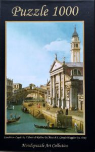 Image of the puzzle 1000, Mondopuzzle, Capriccio, by Canaletto Complete, Picture of the box