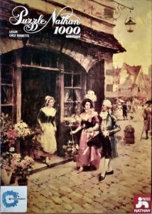 Image of the puzzle 1000, Nathan, Chez Manette, by Henri Victor Lesur, Sealed Bag, Picture of the box