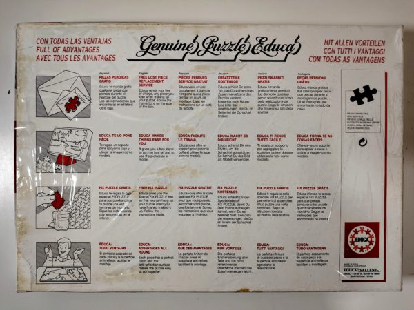 Image of the puzzle 1500, Educa, Trionfo degli Asburgo, Luca Giordano, Factory Sealed, Picture of the back