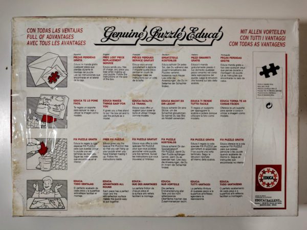 Image of the puzzle 1500, Educa, Trionfo degli Asburgo, Luca Giordano, Factory Sealed, Picture of the back