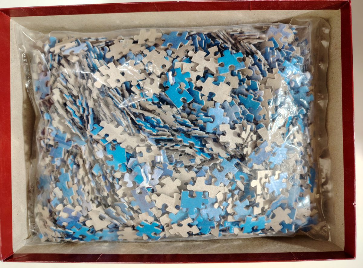 Image of the puzzle 1500, Ricordi, The Happy Unicorn, by Salvador Dalí, Sealed Bag, Picture of the bag