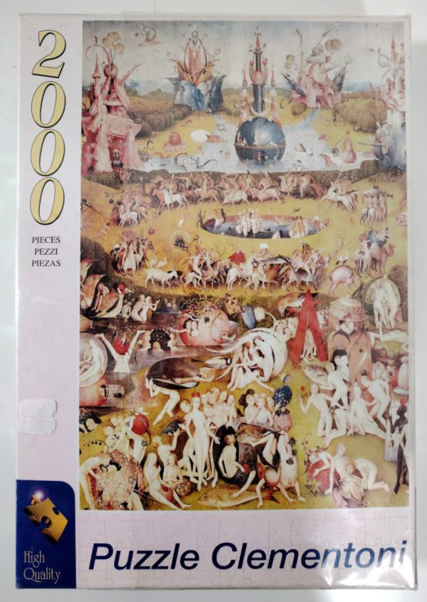 Image of the puzzle 2000, Clementoni, The Garden of Earthly Delights, Bosch, Factory Sealed, Picture of the box