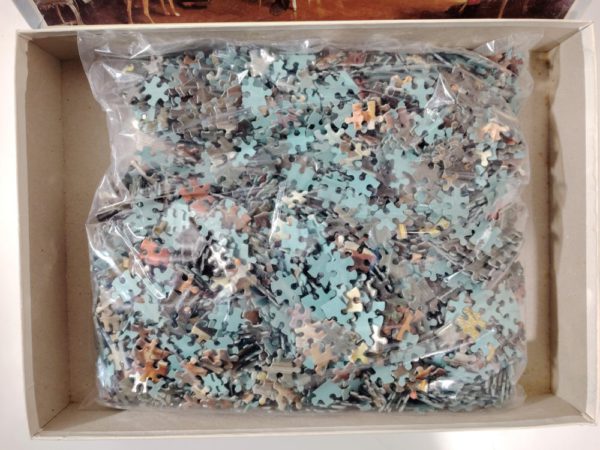 Image of the puzzle 2000, Falcon, An Elegant Soirée, August Knoop, Sealed Bag, Picture of the bag