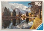 Image of the puzzle 2000, Ravensburger, Mont Blanc, France, Sealed Bag, Picture of the box