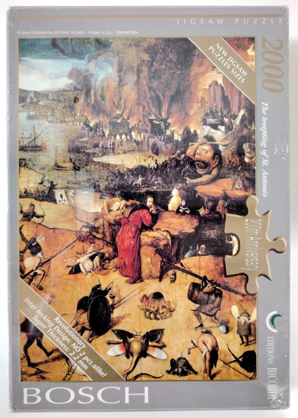 Image of the puzzle 2000, Ricordi, The Tempting of St Antonio, by Bosch, Factory Sealed, Picture of the Box