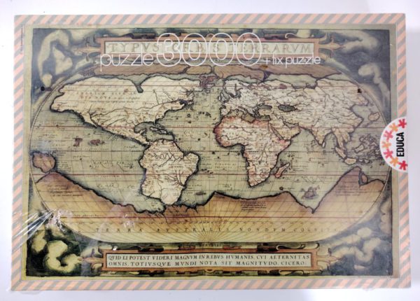 Image of the puzzle 3000, Educa, Typus Orbis Terrarum, Ortelius, Factory Sealed, Picture of the box