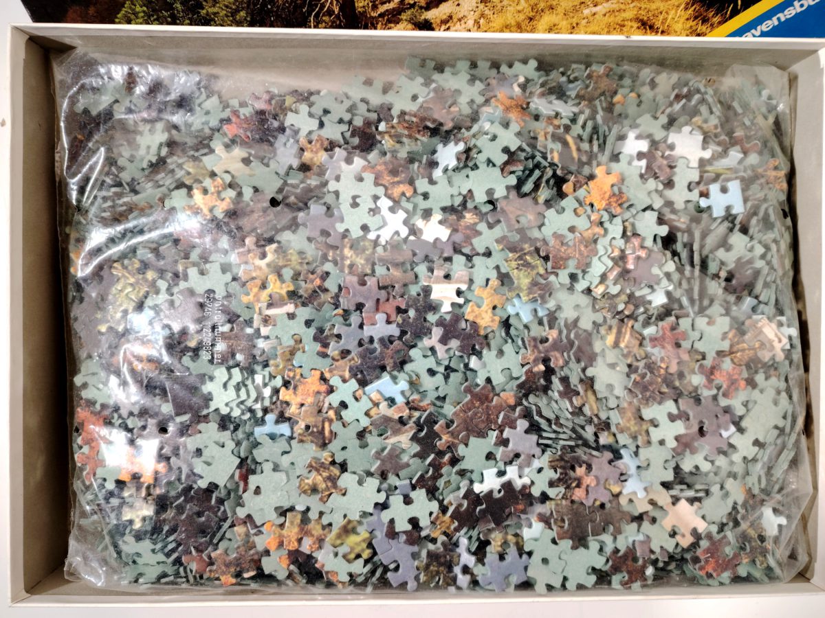 Image of the puzzle 3000, Ravensburger, Neuschwanstein Castle, Sealed Bag, Picture of the bag