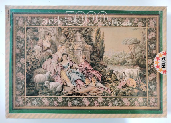 Image of the puzzle 5000, Educa, The Gallant Shepherd, Boucher, Sealed Bag, Picture of the box
