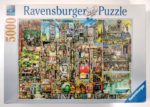 Image of the puzzle 5000, Ravensburger, Bizarre Town, Colin Thompson, Factory Sealed, Picture of the box