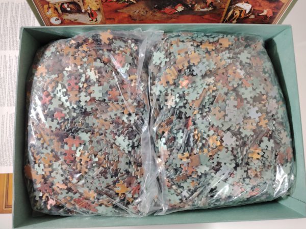 Image of the puzzle 12000, Ravensburger, The Temptation of Saint Anthony, by Hieronymus Bosch, Sealed Bag, Picture of the Bags