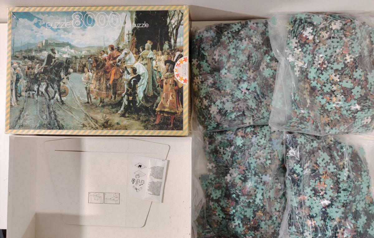Image of the puzzle 8000, Educa, The Capitulation of Granada, by Pradilla, Sealed Bag, Picture of the bag