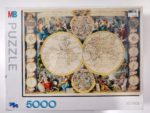 Image of the puzzle 5000, MB, New World Map, by Gaspar Baillieul, Factory Sealed, Picture of the Box