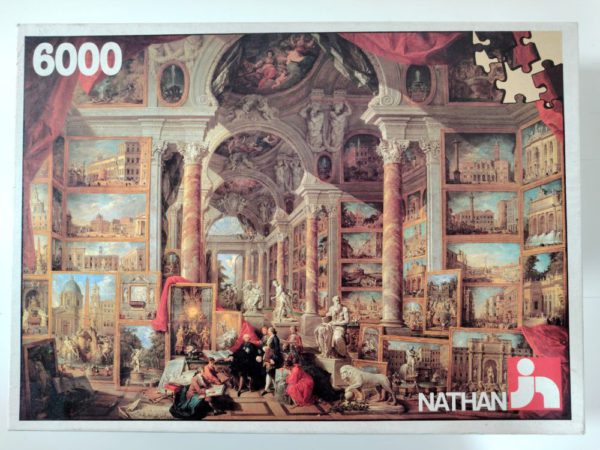 Image of the puzzle 6000, Nathan, Picture Gallery, by Giovanni Paolo Panini, Sealed Bag, Picture of the box