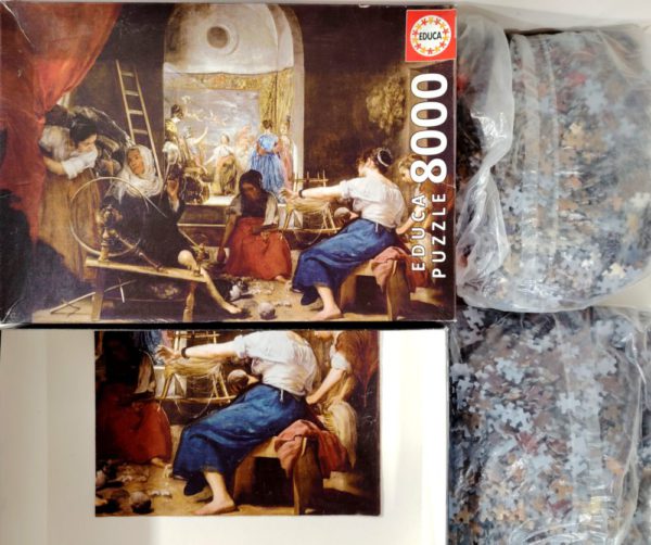 Image of the puzzle 8000, Educa, Las Hilanderas, Velázquez, Sealed Bag, Picture of the contents