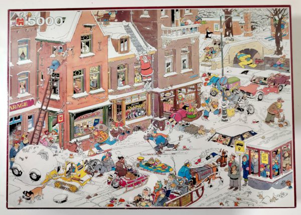 Image of the puzzle 5000, Jumbo, Street Life, by Jan van Haasteren, Factory Sealed, Picture of the box