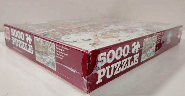 Image of the puzzle 5000, Jumbo, Street Life, by Jan van Haasteren, Factory Sealed, Picture of the box