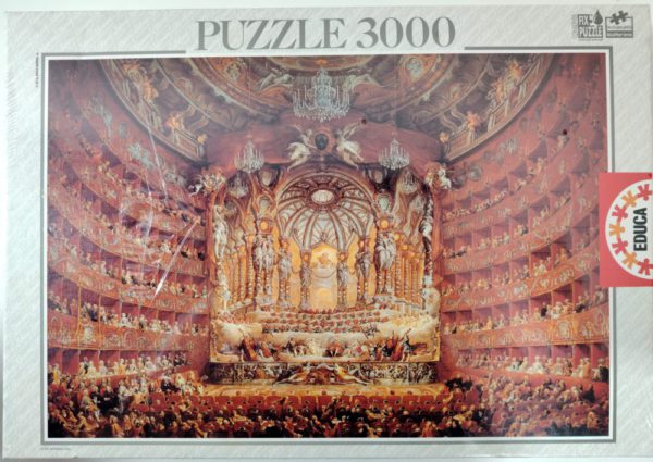 Image of the puzzle 3000, Educa, Festa in Teatro a Roma, by Giovanni Paolo Panini, Factory Sealed, Picture of the box