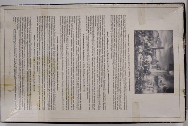 Image of the puzzle 5000, Falcon, The Attack and taking of Ratisbon, by Charles Thévenin, Sealed Bag, Picture of the back