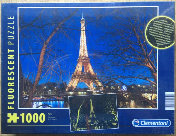 Image of the puzzle 1000, Clementoni, Paris (Fluorescent), Factory Seales, Picture of the box