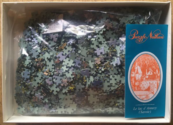 Image of the puzzle 1500, Nathan, The Lake of Annecy (Savoy), Incomplete, Picture of the bag