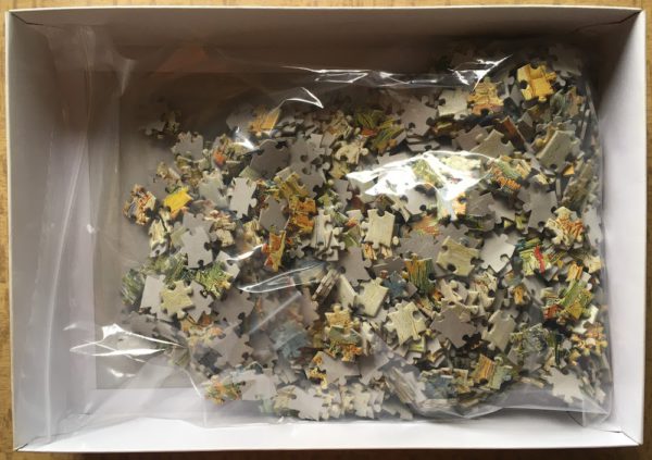 Image of the puzzle 1000, Ricordi, Peach Trees in Blossom, by Vincent van Gogh, Complete, Picture of the bag