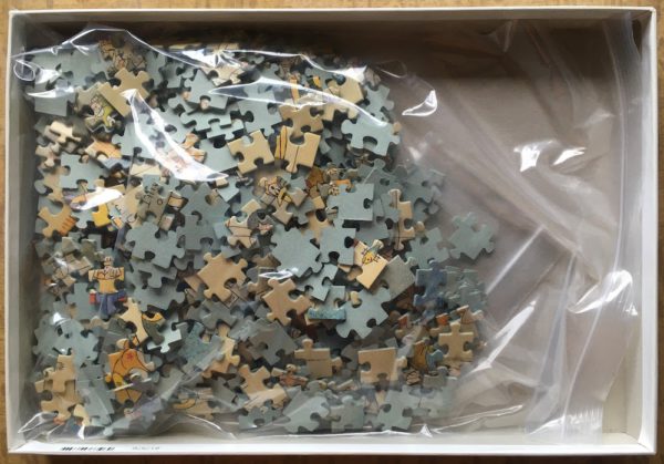 Image of the puzzle 500, Nathan, The Little Train, by Albert Dubout, Complete, Picture of the bag