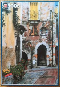 Image of the puzzle 1000, Jumbo, French Village, by Martin Roberts, Complete, Picture of the box