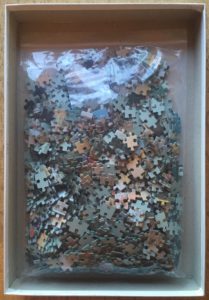 Image of the puzzle 1000, Jumbo, French Village, by Martin Roberts, Complete, Picture of the bag