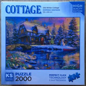 Image of the puzzle 2000, KS Games, Old Winter Cottage, by Dominic Davison, Picture of the box