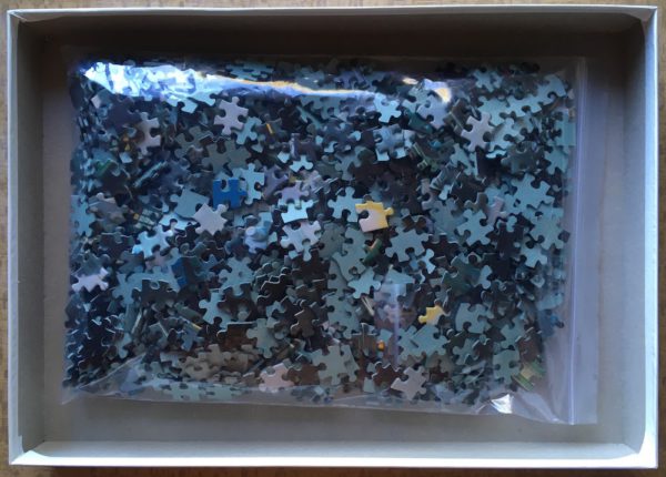 Image of the puzzle 1200, Schmidt, Cockpit Jumbo Jet Boeing 747, Complete, Picture of the bag