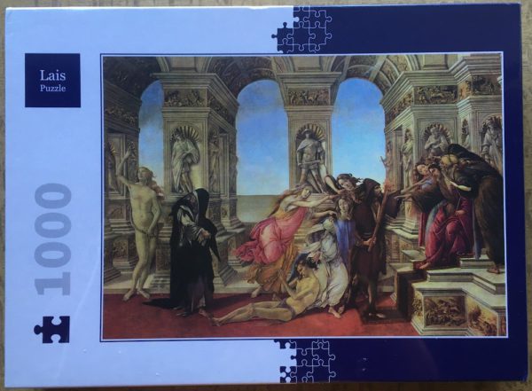 Image of the puzzle 1000, Lais, Calumny of Apelles, by Sandro Botticelli, Factory Sealed, Picture of the box