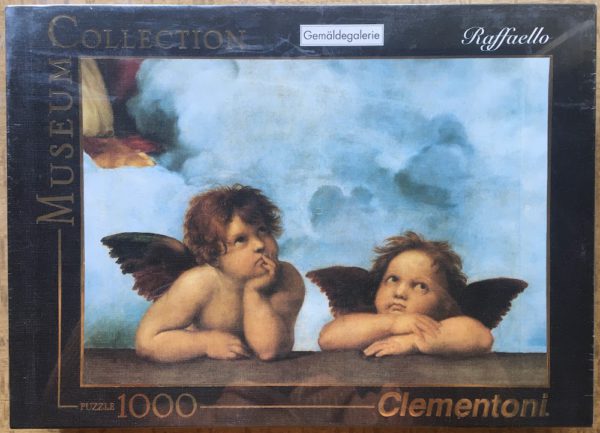 Image of the puzzle 1000, Clementoni, Sistine Madonna, by Raphael, Factory Sealed, Picture of the box