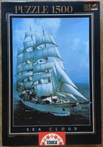 Image of the puzzle 1500, Educa, Sea Cloud, Sealed Bag, Picture of thee box