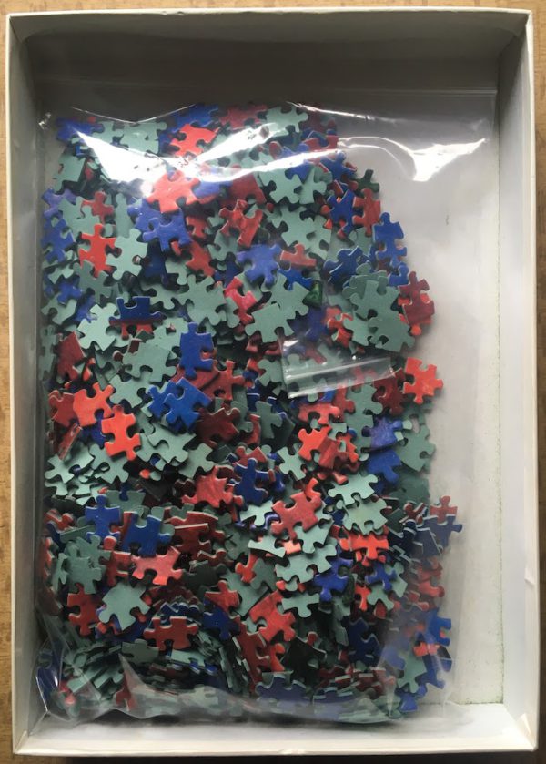 Image of the puzzle 1000, Nathan, Composition in Red, by Serge Poliakoff, Complete, Picture of the bag