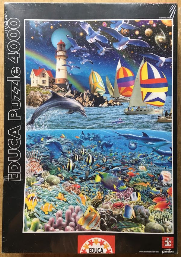 Image of the puzzle 4000, Educa, A Slice of Life, Royce B. McClure, Factory Sealed, Picture of the box