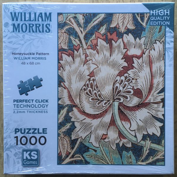 Image of the puzzle 1000, KS Games, Honeysuckle Pattern, by William Morris, Factory Sealed, Picture of the box