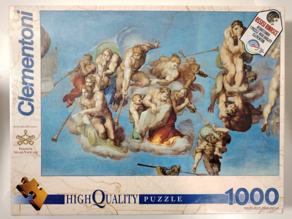 Image of the puzzle 1000, Clementoni, Universal Judgement, by Michelangelo, Factory Sealed, Picture of the box