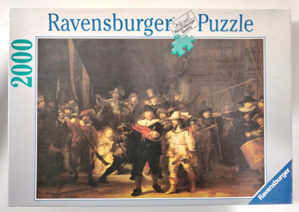Image of the puzzle 2000, Ravensburger, The Night Watch, Rembrandt, Sealed Bag, Picture of the box