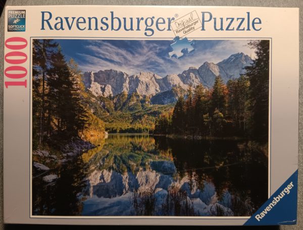 Image of the puzzle 1000, Ravensburger, Eib Lake , Germany, Factory Sealed, Picture of the box