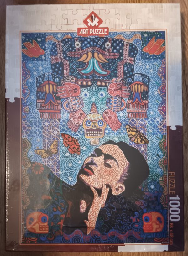 Image of the puzzle 1000, Art Puzzle, Frida, Alfredo ArreguÃn, Factory Sealed, Picture of the box