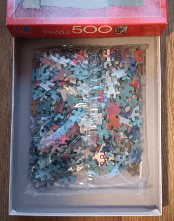 Image of the puzzle 500, MB, Fruit bowl, Rosina Wachtmeister, Sealed Bag, Picture of the bag