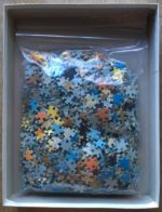 Image of the puzzle 1000, MB, Horses at Sunset, Complete, Picture of the bag