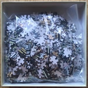 Image of the puzzle 1000, Flame Tree, Marsh Owl, by Angela Harding, Complete, Picture of the bag