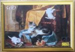 Image of the puzzle 500, Fame, The Proud Mother, by Henriëtte Ronner-Knip, Factory Sealed, Picture of the box