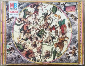 Image of the puzzle 1000, MB, Zodiac, by Andreas Cellarius, Picture of the box