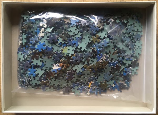 Image of the puzzle 1000, Ravensburger, Lake Thun, Complete, Picture of the bag
