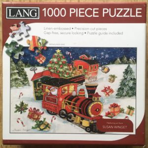 Image of the puzzle 1000, Lang, All Aboard, by Susan Winget, Complete, Picture of the box