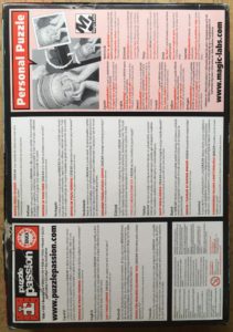 Image of the puzzle 4000, Educa, A Slice of Life, Royce B. McClure, Sealed Bag, Picture of the back