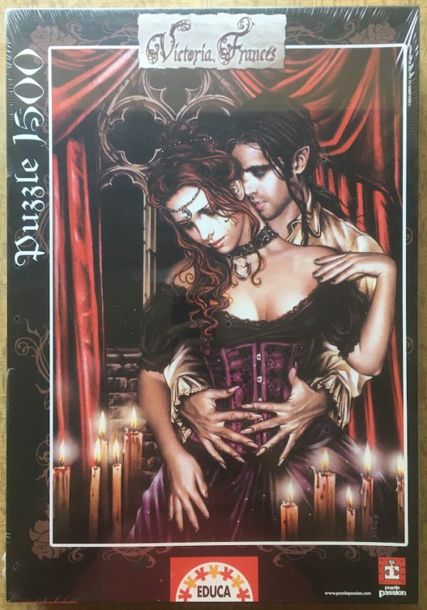 Image of the puzzle IMG_74491500, Educa, The Lovers, by Victoria Francés, Factory Sealed, Picture of the box