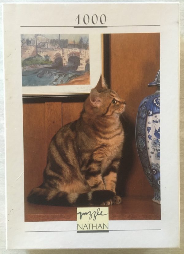 Image of the puzzle 1000, Nathan, A Cat and a Painting, Sealed Bag, Picture of the box
